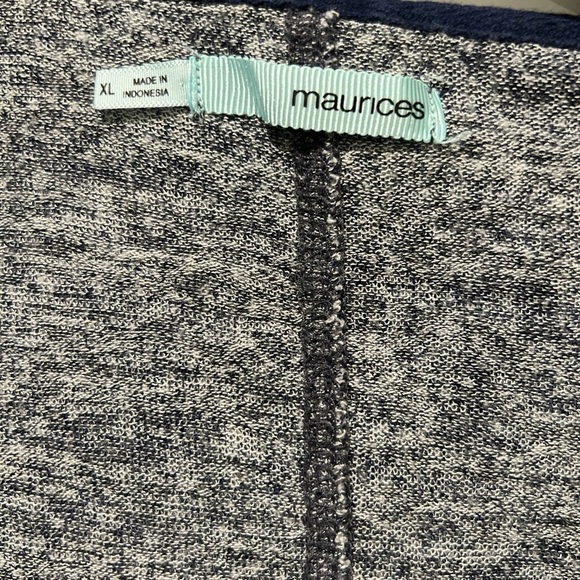 Maurices Heathered Blue Open-Front Cardigan - Picture 2 of 3